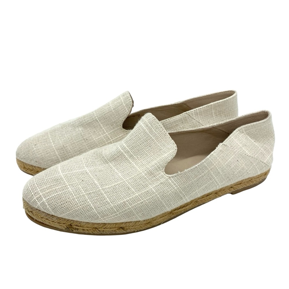 Jack Rogers Audrey Linen Flat Espadrille Shoes Size 8